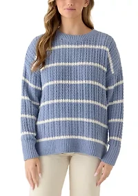 Women's Long Sleeve Crew Neck Chenille Tunic Sweater