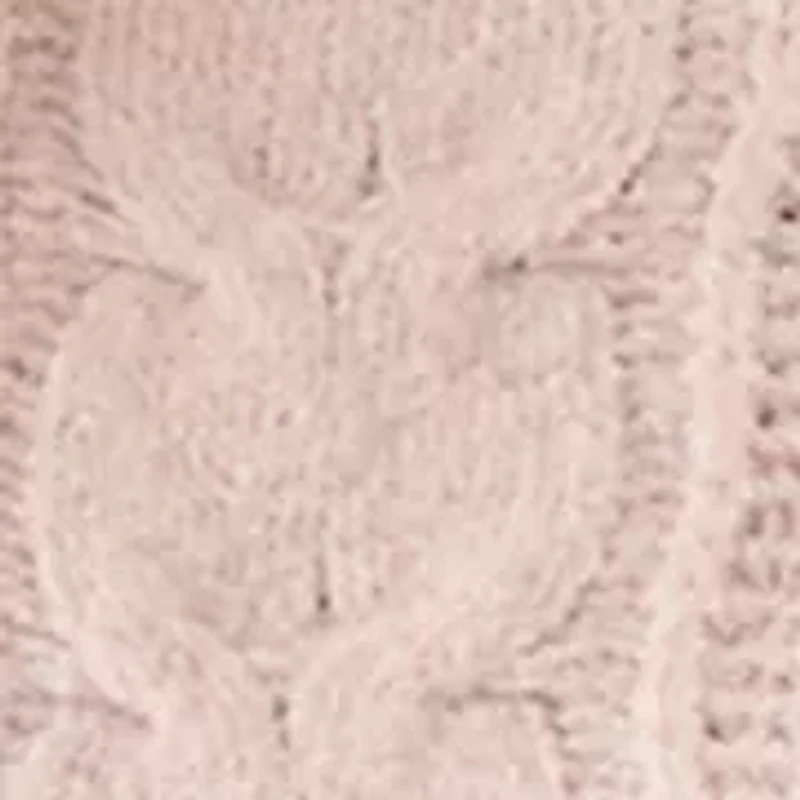 Women's Long Sleeve Crew Neck Mix Cable Knit Sweater