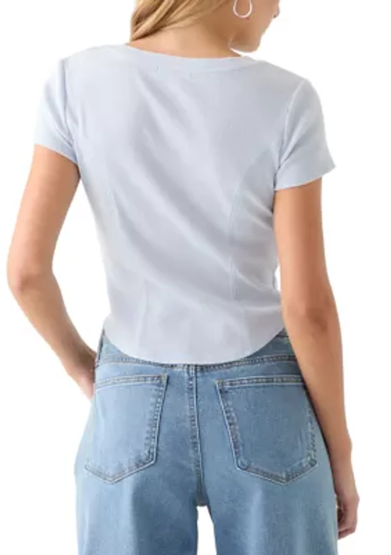 Women's V-Neck Short Sleeve Top