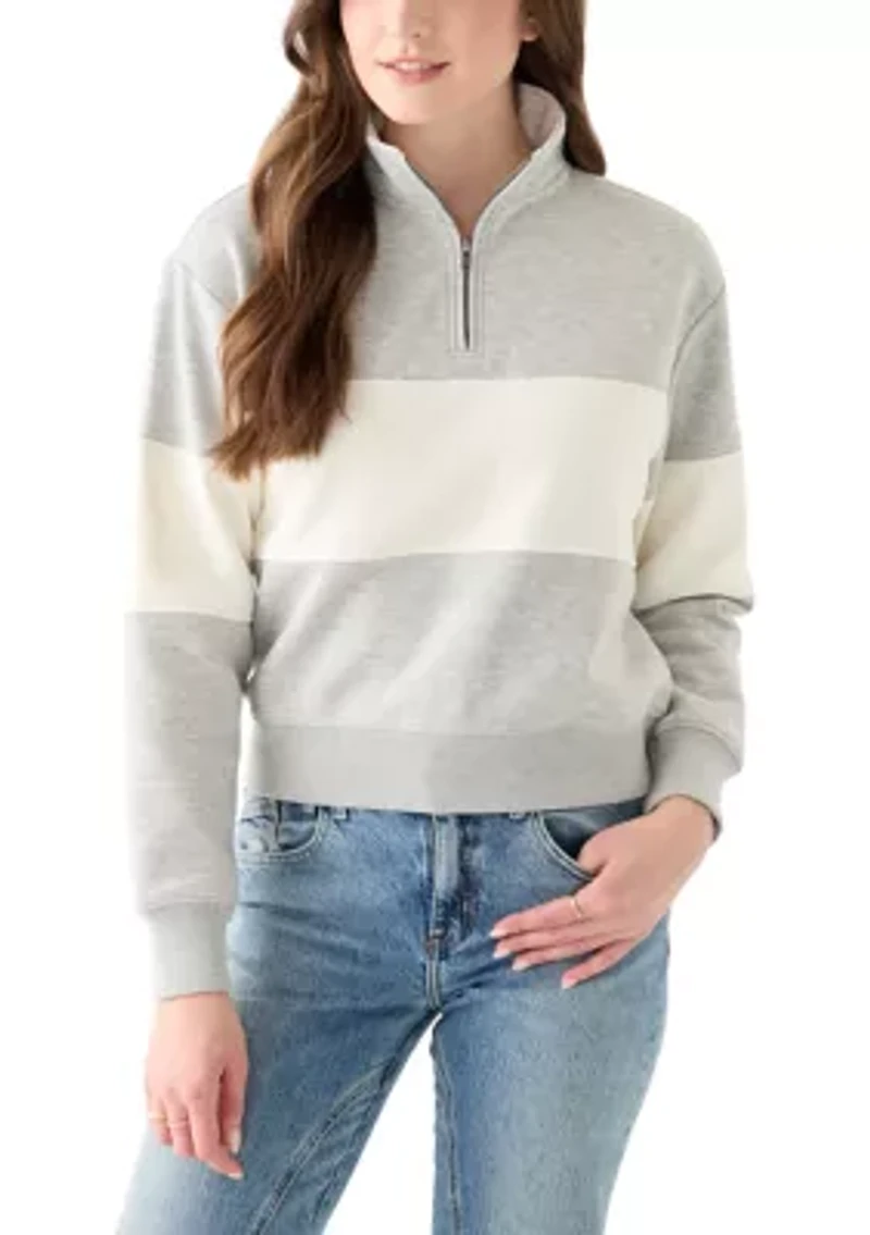 Women's Half Zip Mock Sweatshirt