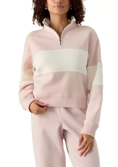 Women's Half Zip Mock Sweatshirt