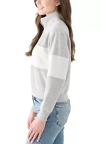 Women's Half Zip Mock Sweatshirt