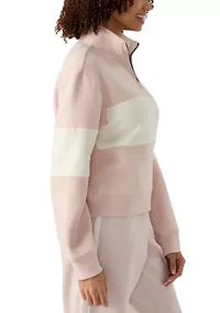 Women's Half Zip Mock Sweatshirt