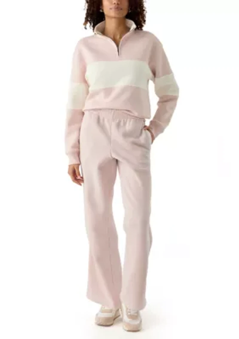 Women's Half Zip Mock Sweatshirt