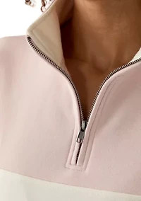 Women's Half Zip Mock Sweatshirt