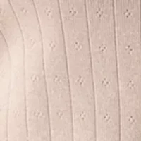 Women's Long Sleeve Button Down Shirt with Pointelle Ribbing