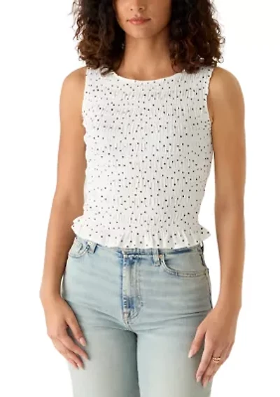 Women's Sleeveless Boat Neck Top