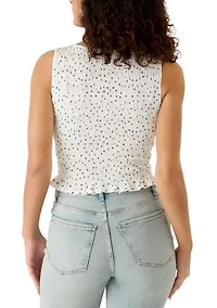 Women's Sleeveless Boat Neck Top