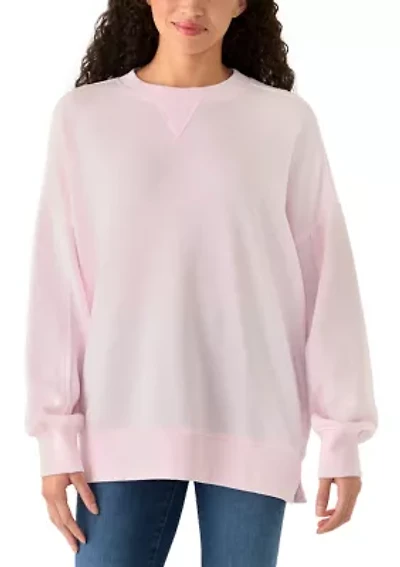Women's Drop Shoulder Crew Neck Pull On Sweater