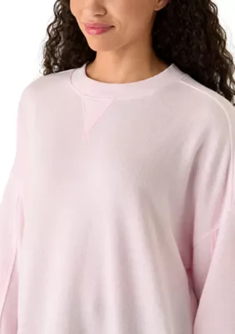 Women's Drop Shoulder Crew Neck Pull On Sweater
