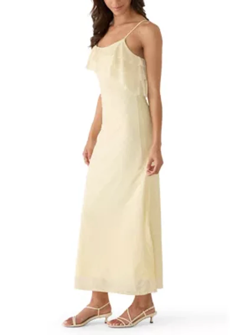 Women's Empire Waist Dress with Ruffle Trim