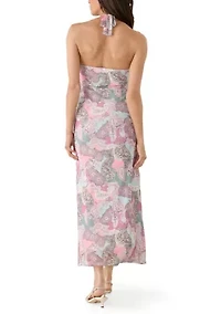 Women's Mesh Empire Waist Maxi Dress