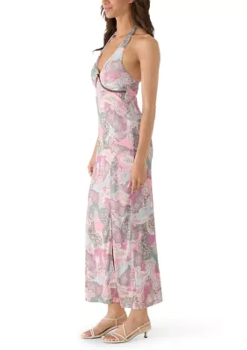 Women's Mesh Empire Waist Maxi Dress