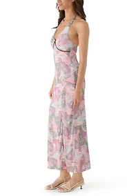 Women's Mesh Empire Waist Maxi Dress