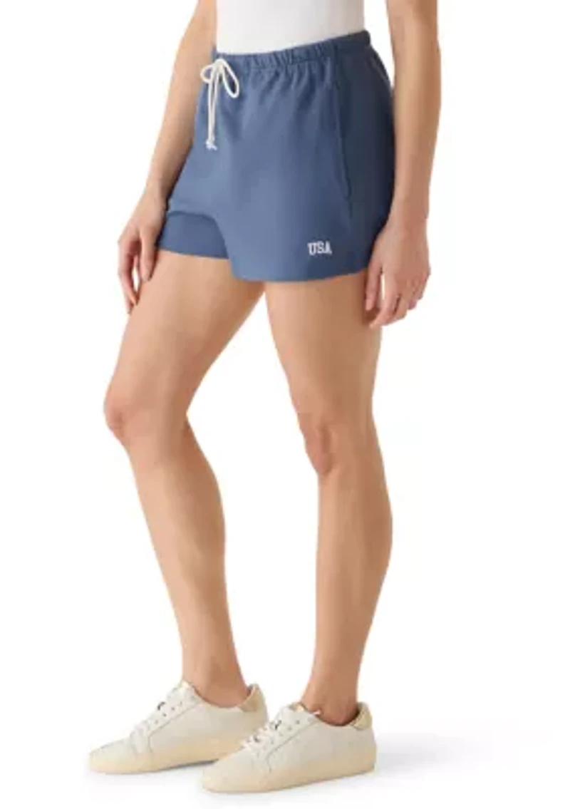 Women's Jersey Drawstring USA Shorts