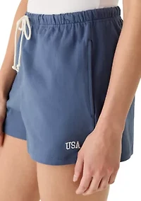 Women's Jersey Drawstring USA Shorts