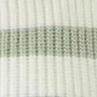 Women's Short Puff Sleeve Striped Crew Neck Sweater