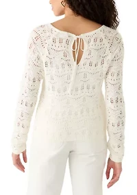 Women's Long Sleeves Tie Back Sweater