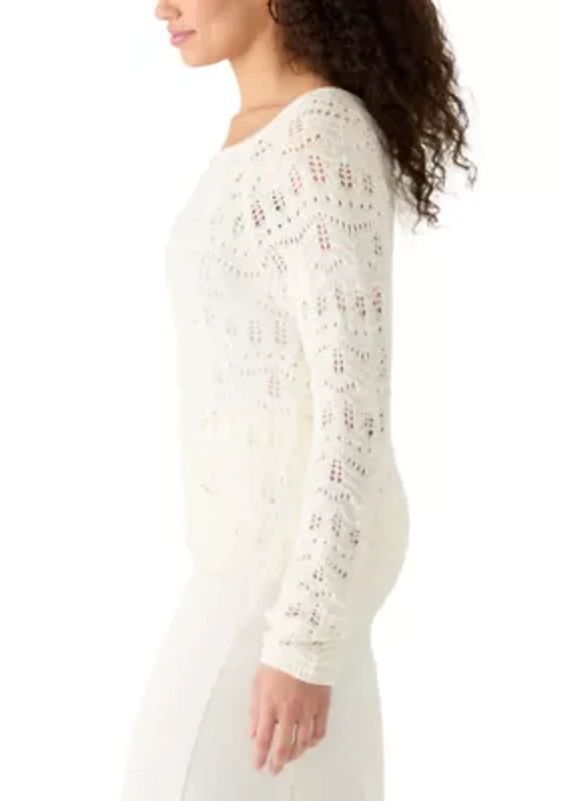 Women's Long Sleeves Tie Back Sweater