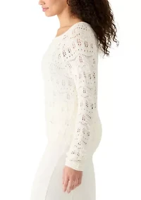 Women's Long Sleeves Tie Back Sweater