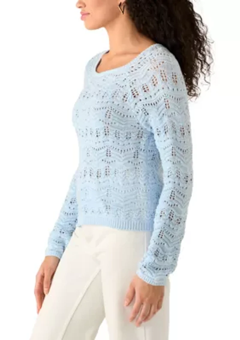 Women's Long Sleeves Tie Back Sweater