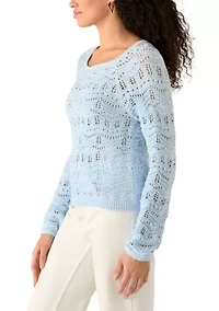 Women's Long Sleeves Tie Back Sweater