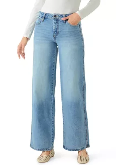 Women's Mid Rise Wide Leg Jeans