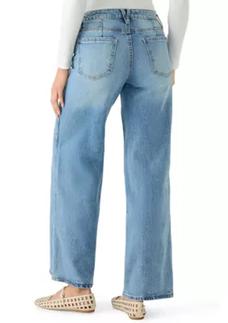 Women's Mid Rise Wide Leg Jeans