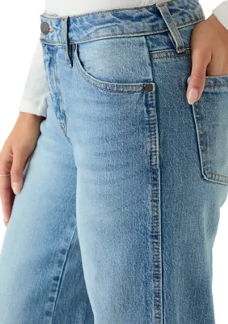 Women's Mid Rise Wide Leg Jeans