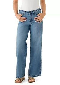 Women's Midrise Wide Leg Jeans