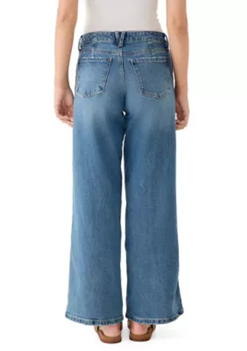 Women's Midrise Wide Leg Jeans