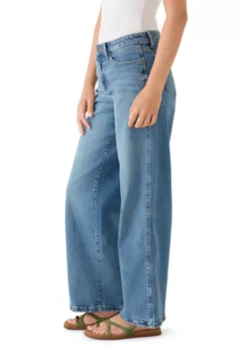 Women's Midrise Wide Leg Jeans
