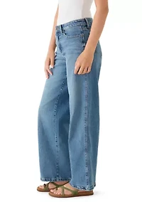 Women's Midrise Wide Leg Jeans