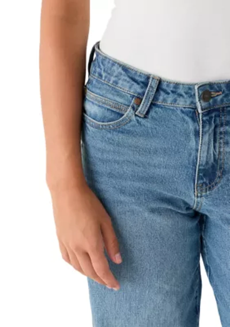 Women's Midrise Wide Leg Jeans