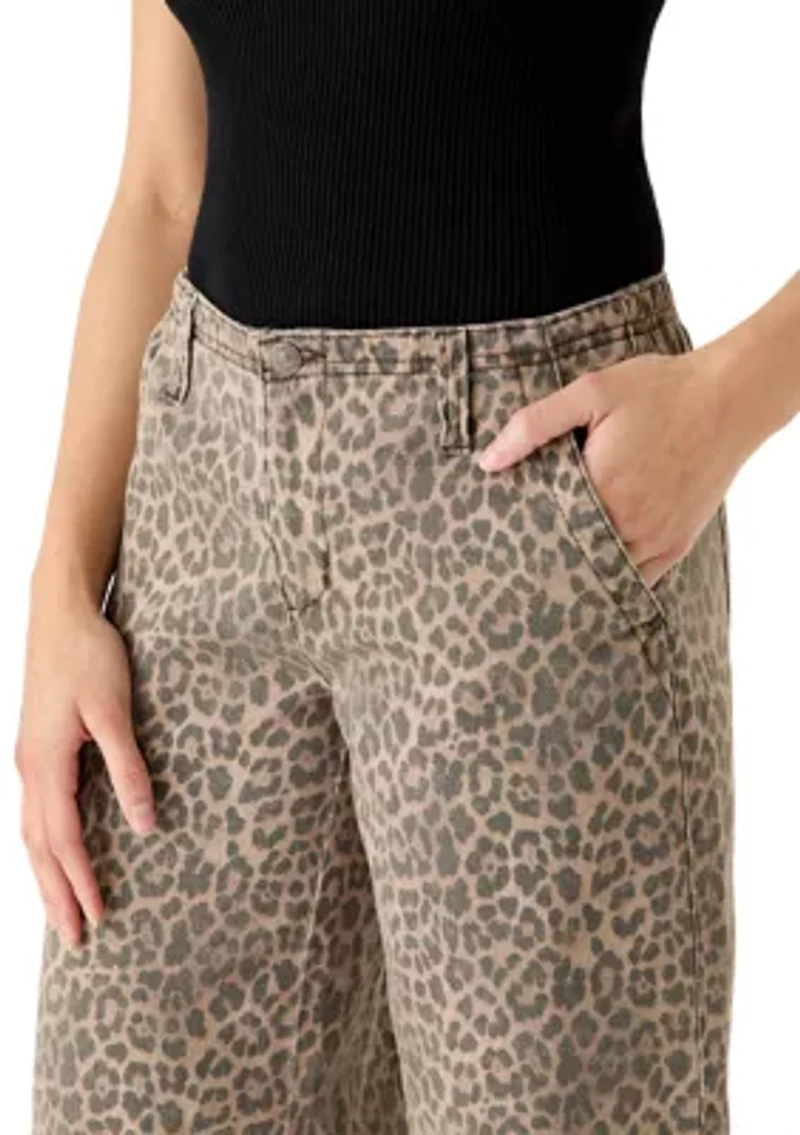 Women's Wide Leg Cheetah Pants