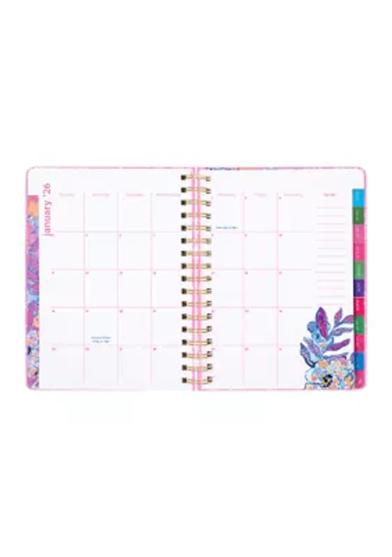 Rousseau Pink Cute as Shell Large 17 Month Agenda
