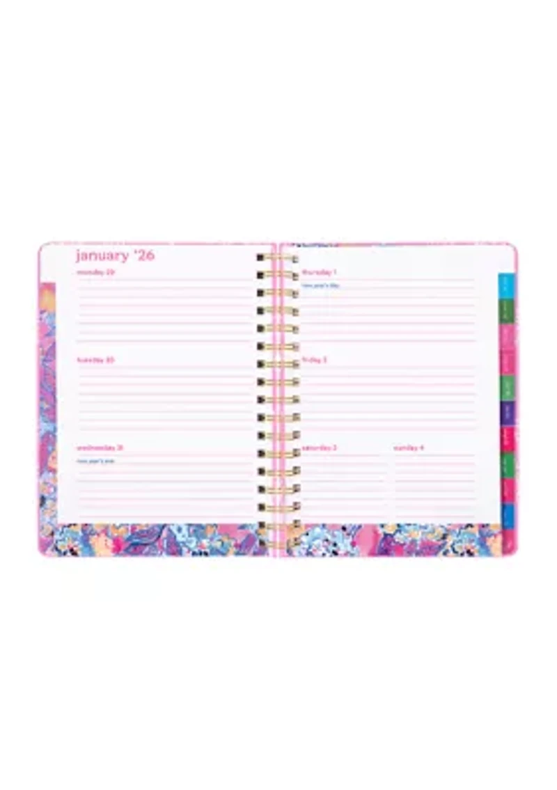 Rousseau Pink Cute as Shell Large 17 Month Agenda