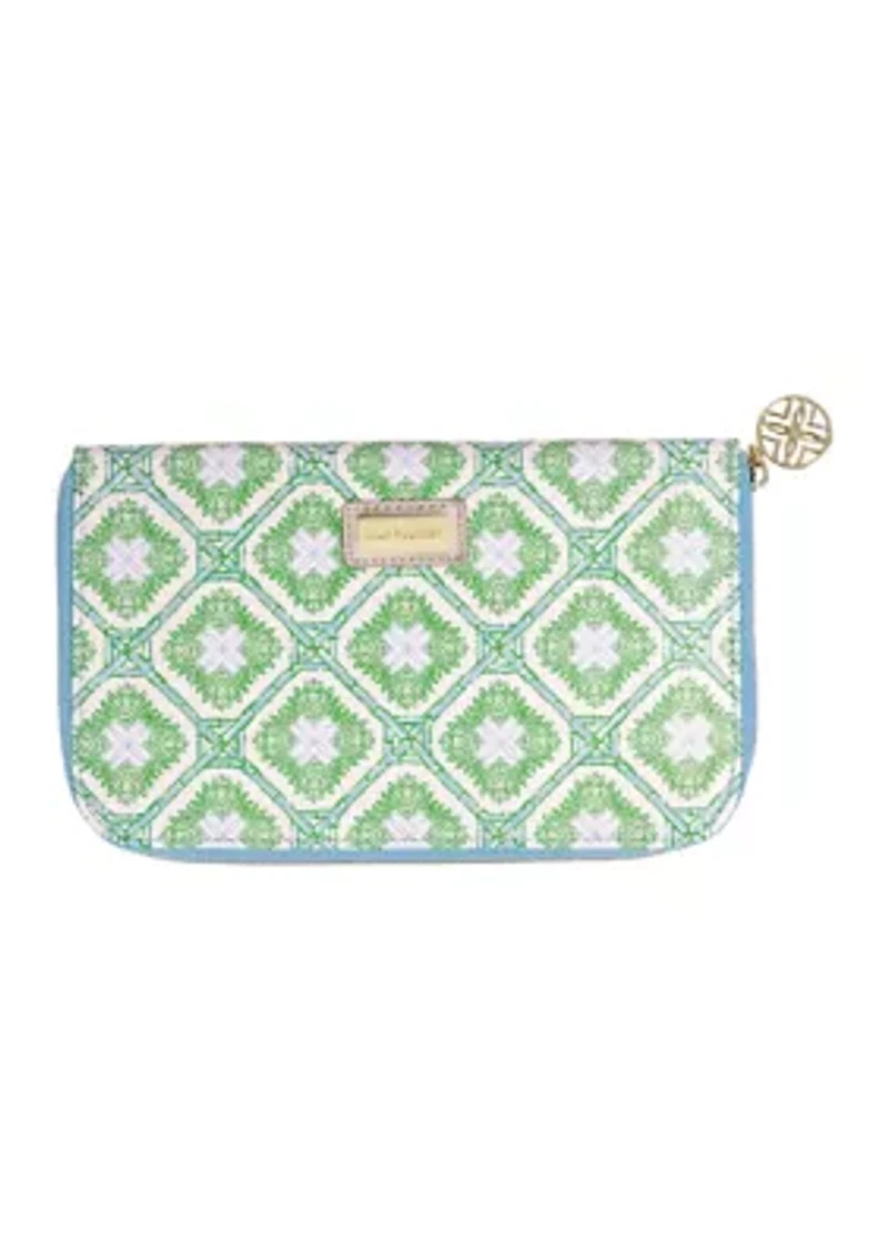 Travel Wallet, Bamboo Logo Trellis