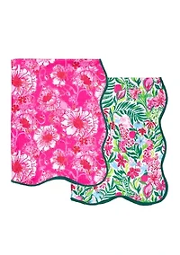 Tea Towel Set, Feeling Poppy/Glowing Gardens