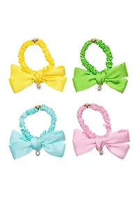 Assorted Solid Mini Scrunchie Set
