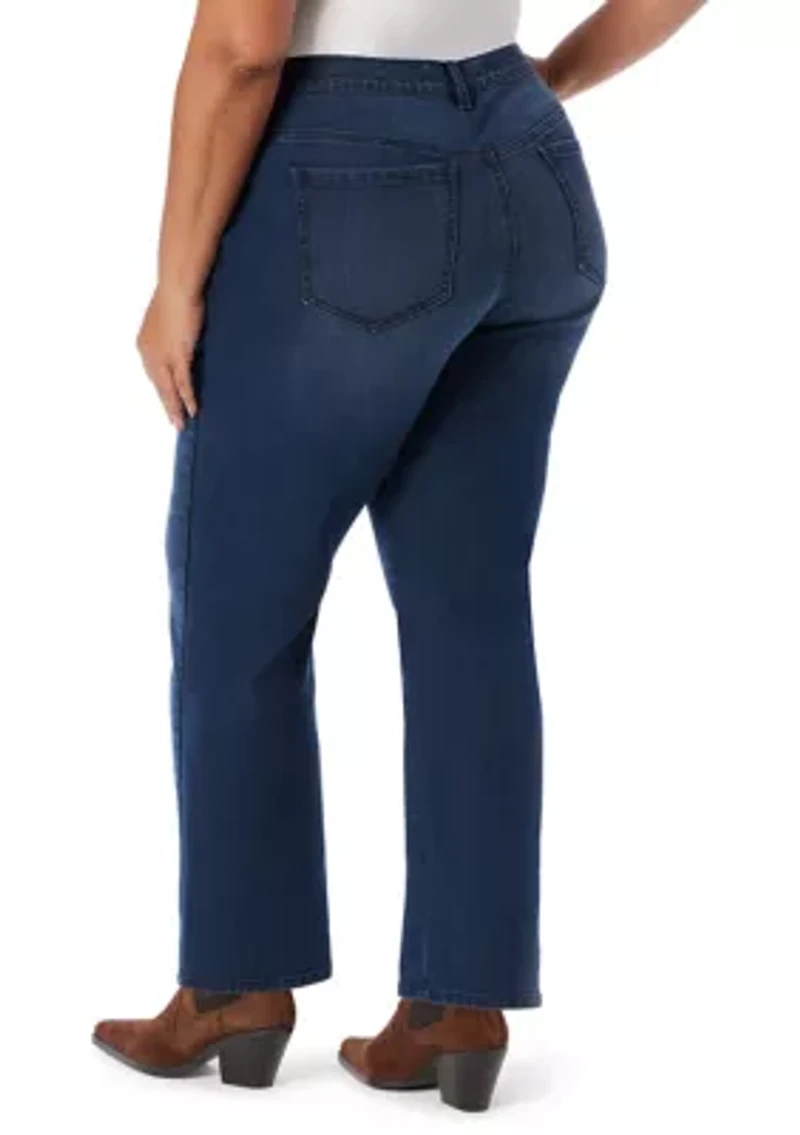 Plus Amanda Classic Straight Leg Short Jeans