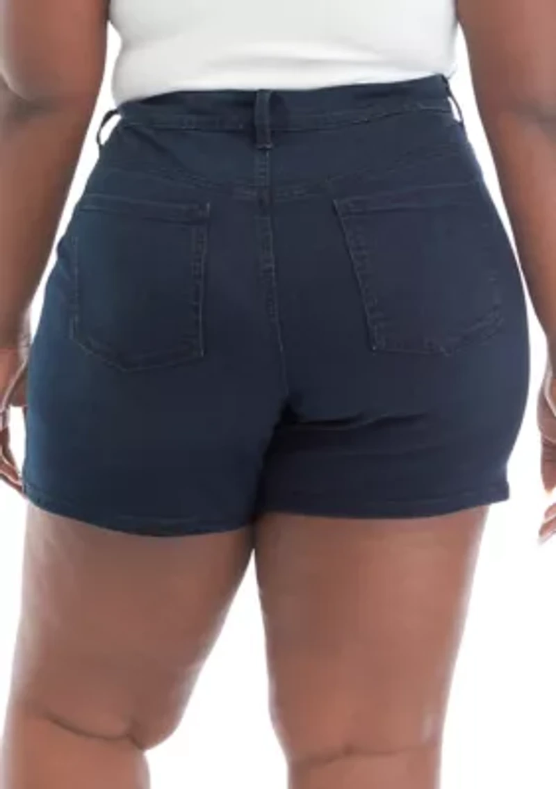 Plus Mid Rise Shorts