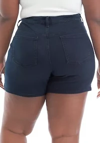 Plus Mid Rise Shorts