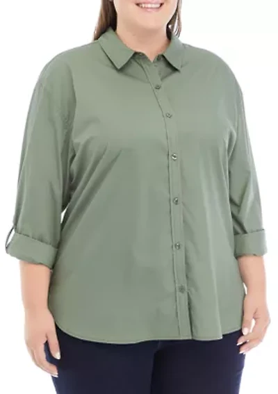 Plus Amanda Woven Shirt
