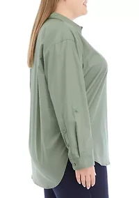 Plus Amanda Woven Shirt