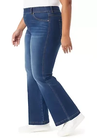 Plus Shape Effect Flared Leg Denim Jeans