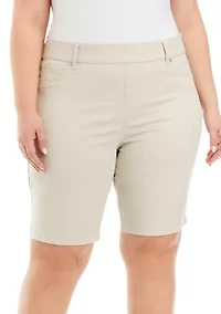 Plus Shape Effect Bermuda Shorts