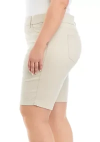 Plus Shape Effect Bermuda Shorts