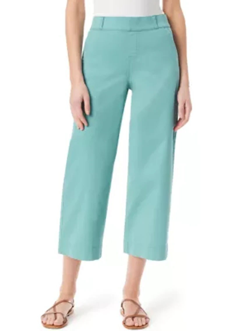 Petite Shape Effect Wide Leg Cropped Pants