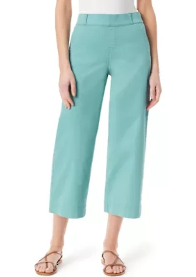 Petite Shape Effect Wide Leg Cropped Pants